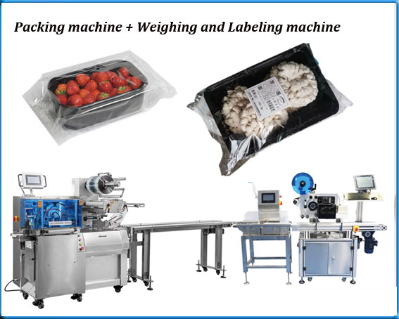 Packing machine + Weighing and labeling machine